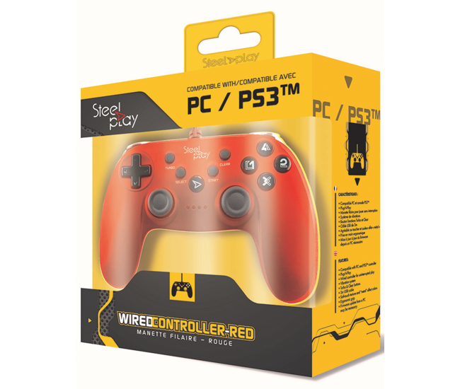 Steelplay Wired Controller Metallic Red - PC
