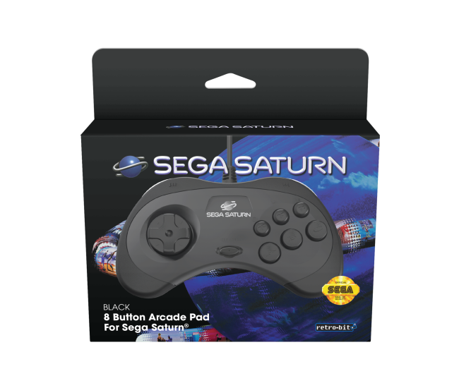 Retro-Bit SEGA Saturn Classic Controller Black